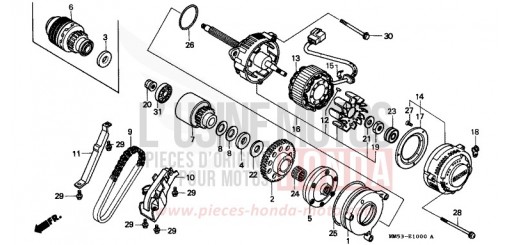 GENERATRICE (CBR1000FH/FJ/FM) CBR1000FH de 1987